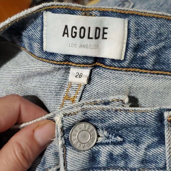 Agolde Riley Jeans in Light Wash Size 26 or 2 - Picture 14 of 16
